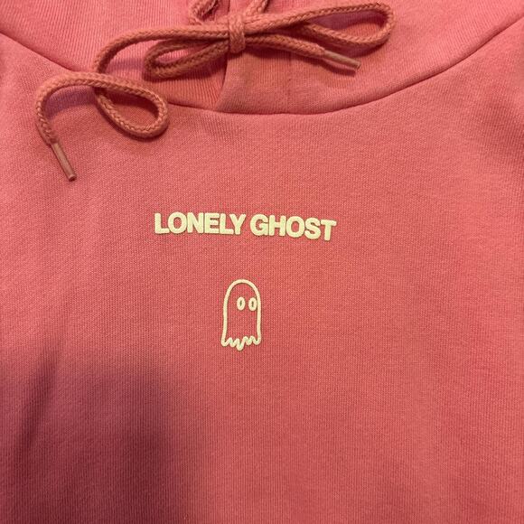 LONELY GHOST Tops - Pink Lonely Ghost hoodie large